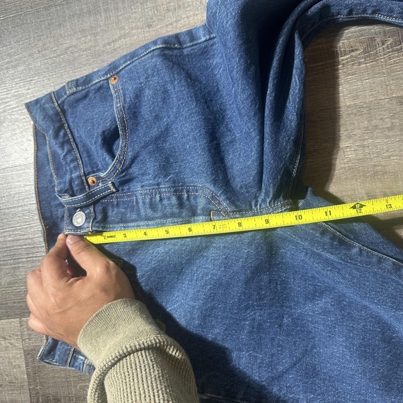 Levis 501 S Jeans Womens 24x28 Blue Skinny Button Fly Premium Denim High Rise - Picture 14 of 16